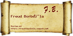 Freud Borbála névjegykártya