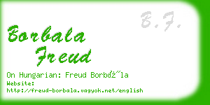 borbala freud business card